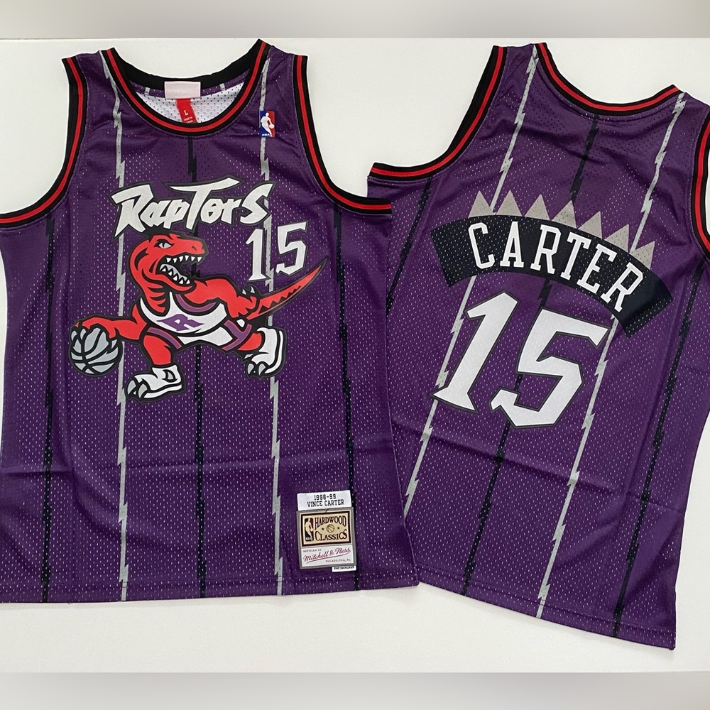 Vince Carter NBA Toronto Raptors Throwback Purple Jersey size S to XXL
